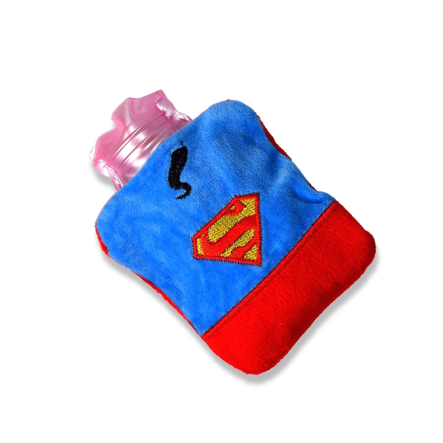 6530 Superman Print small Hot Water Bag with Cover for Pain Relief, Neck, Shoulder Pain and Hand, Feet Warmer, Menstrual Cramps. 6530 Superman Print small Hot Water Bag with Cover for Pain Relief, Neck, Shoulder Pain and Hand, Feet Warmer, Menstrual Cramps.